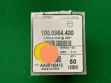 NEW 2.50mm CARBIDE Drill KYOCERA Tycom   PN: 100.0984.400