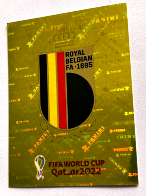 2022 FIFA WC Qatar Panini Sticker #362 BEL 1 BELGIUM SHIELD Brazil