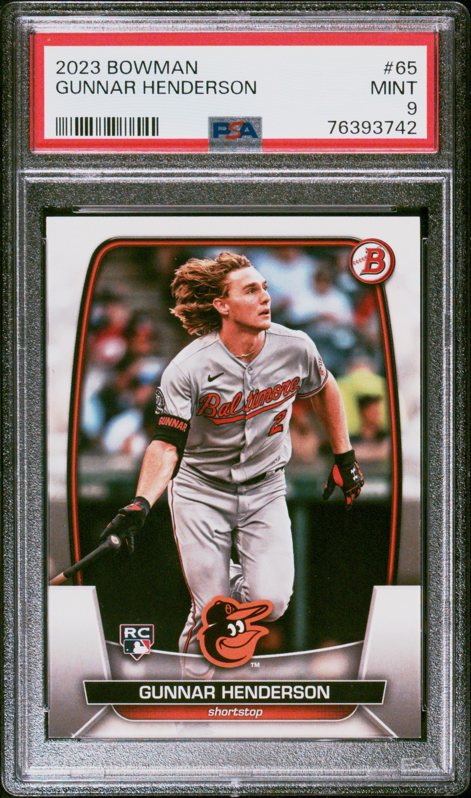 2023 Bowman #65 Gunnar Henderson PSA 9