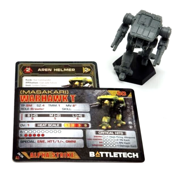 Battletech Warhawk Mech + Pilot Cards Alpha Strike Box Set Clan