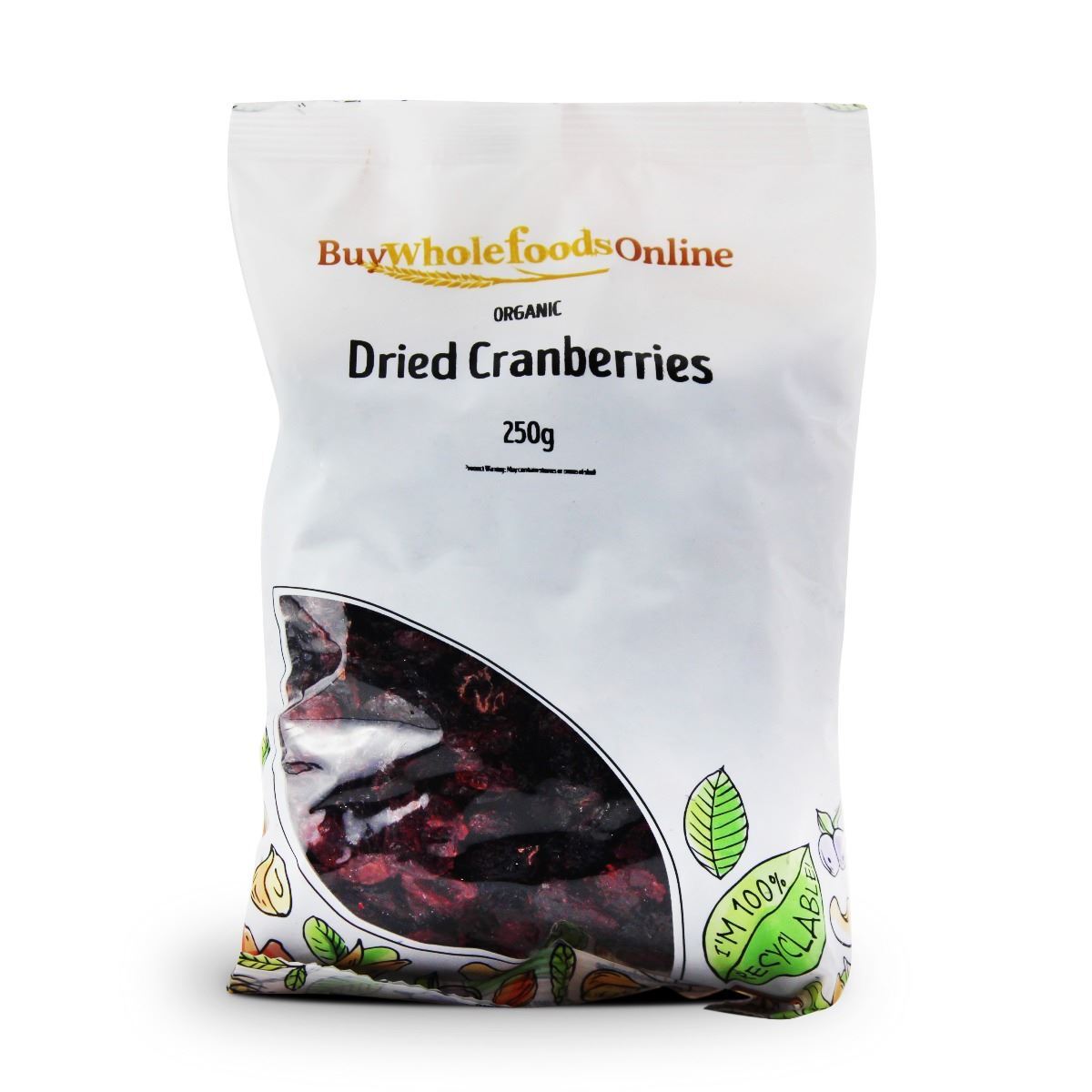 Dried Cranberries 250g | BWFO | Free UK Mainland P&P