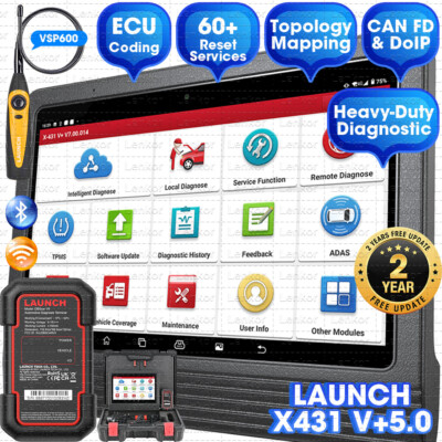 LAUNCH X431 PRO3S+ V5.0 PRO Bidirectional Car Diagnostic Scanner Tool Key Coding