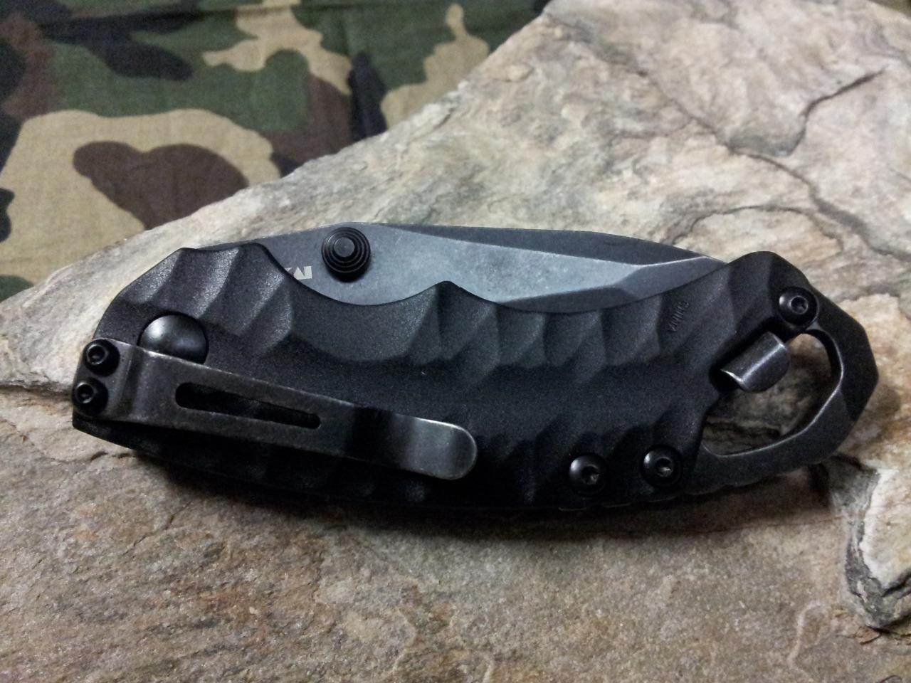 Kershaw Shuffle II 2 Folding Knife Black Tanto Blackwash 4" 8750TBLKBW
