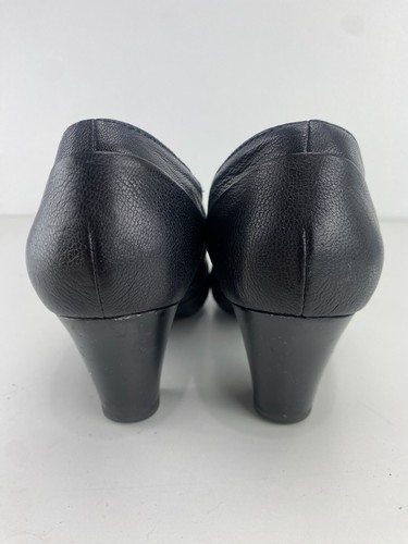 Clarks Bendables Slipper Schuhe Stiefeletten Damen 7,5 schwarz Lederknöpfe - Bild 6 von 9