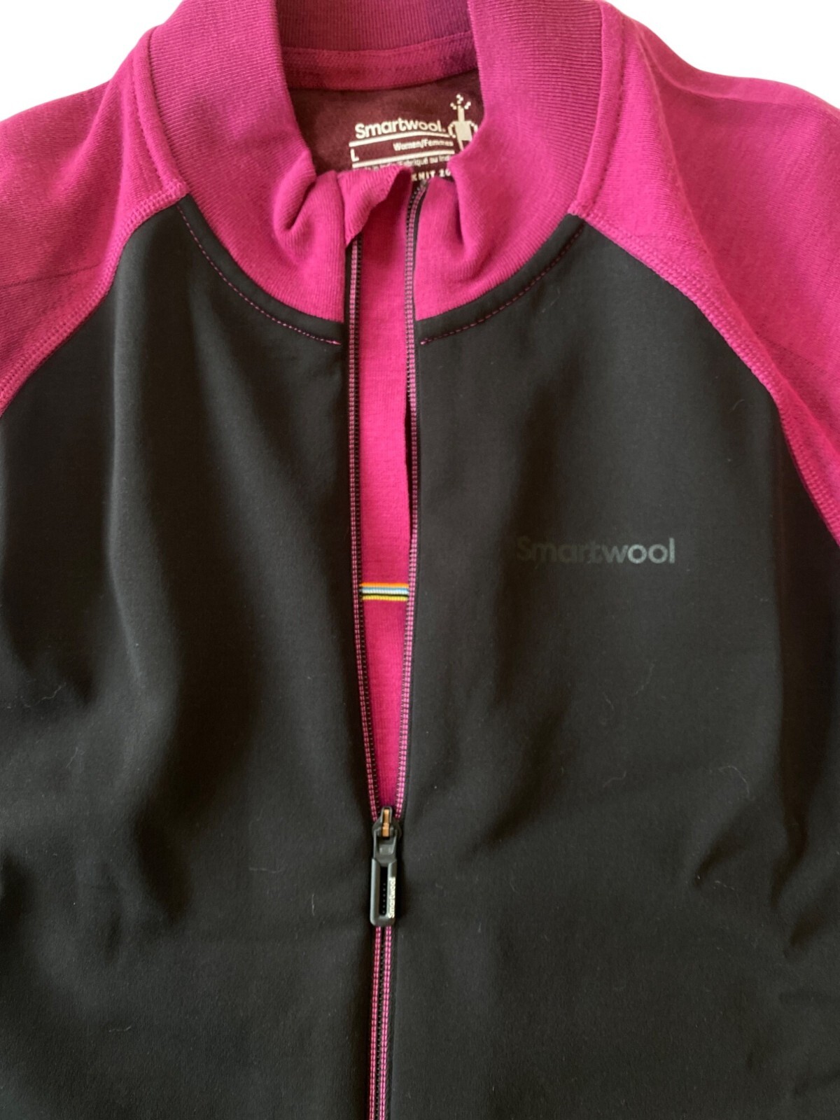 NWT Smartwool Women's Intraknit Merino Sport Full Zip Jacket Large Fuchia $230