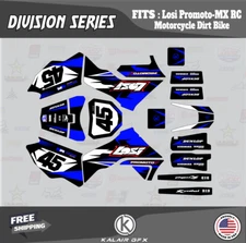 Graphics Kit for Losi PRO MOTO MX (ALL YEARS) Division Series - Blue