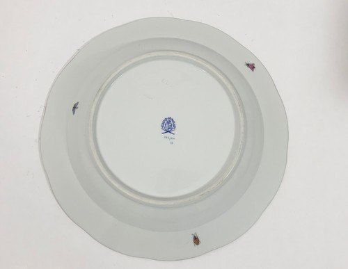 4x Herend Rothschild Bird Round Deep Plates Soup pasta Bowls 25,5 cm - Picture 7 of 9
