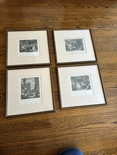 William Hogarth Antique Framed Hogarth Engravings set of 4