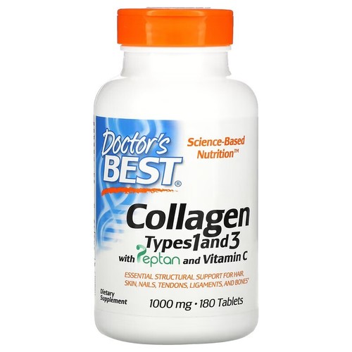 Doctor's Best Collagen Types 1 and 3 with Peptan and Vitamin C 1000 mg 180 Tab.+ - Picture 2 of 3