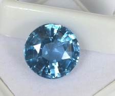 Acquamarina naturale 9,05 carati, forma rotonda certificata gemma sfusa