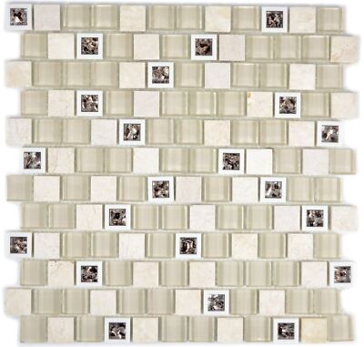 Naturstein Glasmosaik Marmor Kunststoff beige hellbraun creme Multiformat ...