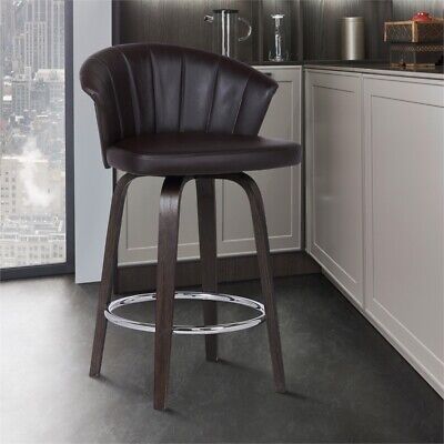 Faux Leather Bar Stool 721535685837, Low Back Faux Leather Bar Stools
