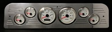 1961 Gmc Truck 6 Gauge Gps Dash Cluster White