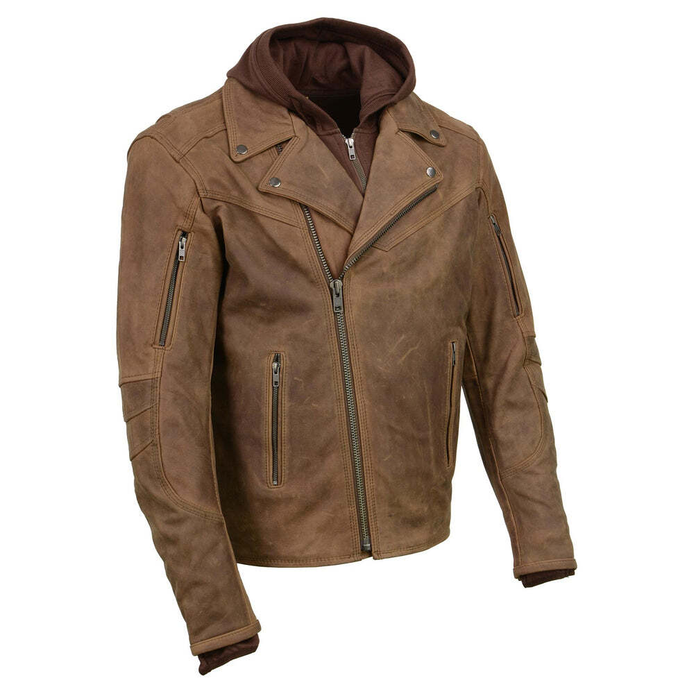 Milwaukee Leather 1511 Men's 'Vagabond' Vintage Brown Motorcycle