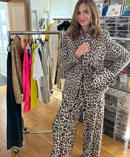 Giacca ZARA e pantaloni gambe larghe taglia XL Trinny super rara stampa animalier 💕 leopardato