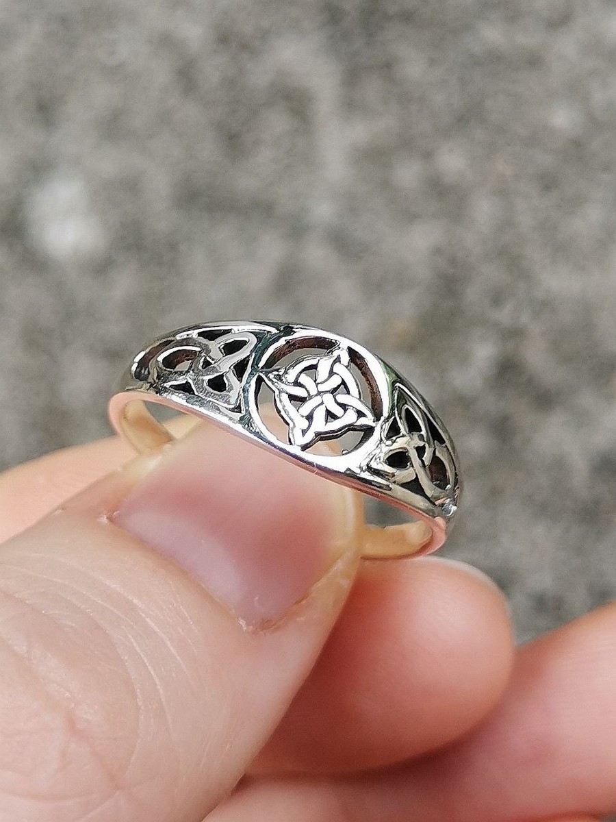 Witch's Knot Ring 925 Sterling Silver Protection Occult Amulet | eBay