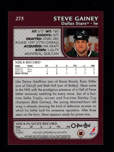 2002-03 O-Pee-Chee OPC Factory Set Base Hockey Cards Gold Foil 201-330 You Pick - Picture 143 of 239