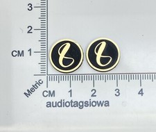 Infinity Infinitesimal Speaker Badge Logo Custom Made Incised Acrylic PAIR