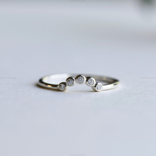 Enhancer Band Fine Anniversary Engagement Diamond Ring 14k Yellow Gold Diamond