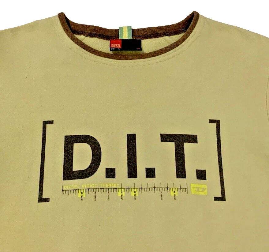 Sudadera Diesel Polar De Colección Para Hombre M Verde Lima Elástica Algodón-Spandex Y2K Foto 2 de 4