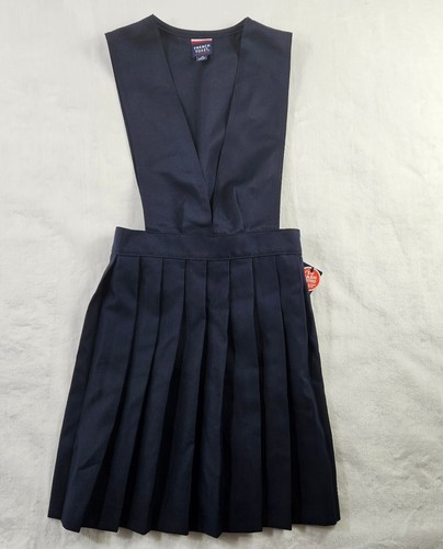 French Toast Girls Size 10 V-Neck Pleated Jumper Navy Blue School Uniforms New - Picture 3 of 9