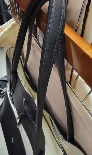 Lauren by Ralph Lauren Black and White Leather Tote w/peekaboo design - PERFECT! - Picture 14 of 16