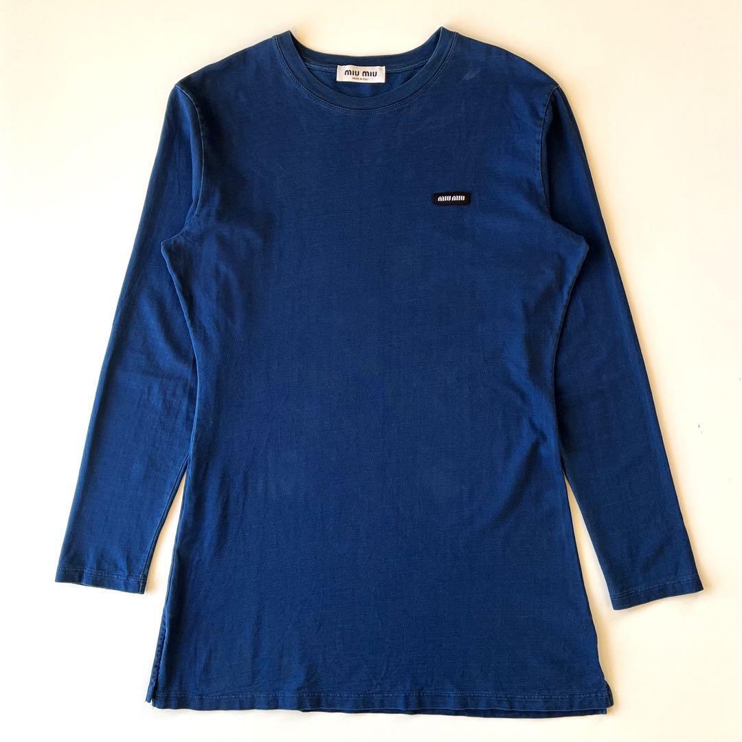 MIU MIU 24AW Logo Long Sleeve Shirt | eBay