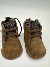 Fendi Unisex Camel Bear Suede Baby Booties Bucks One Size RRP £275