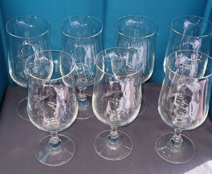 7 Vintage Wine Glass With Octagon Stem | eBay