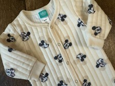 Disney Baby Minnie Mickey Mouse 0/3 Months Boy Girl Outfit Romper Sleeper Ribbed