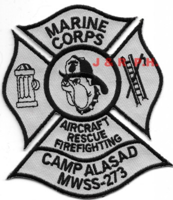 Iraq - Marine Corps  M.W.S.S.-273 Camp AL ASAD  A.R.F.F. (3.25'' x 4'') fire patch