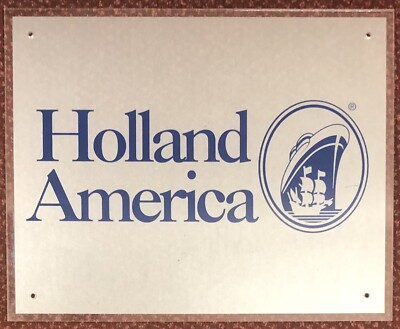 Holland Amerika Reederei Werbung Wandschild, Kreuzfahrtschiffe