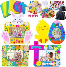 12 Sets Easter Decorations DIY Easter Craft Kits Foam Easter Picture Photo Fr...