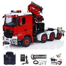 LESU 1/14 8x8 RC Hydraulic Crane Trucks RTR Radio Control Tractor Car Fly Jib