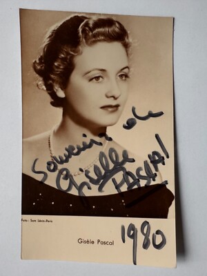 Gisele Pascal - Theater / Film - original Autogramm  - Größe 14 x 9 cm