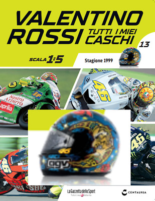 Casco Valentino Rossi - Tutti i miei caschi n° 13 STAGIONE 1999 1:5  Centauria | eBay