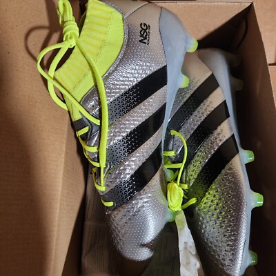 Adidas Mens Rare ACE 16.1 Primeknit FG S76469 Silver Green Soccer