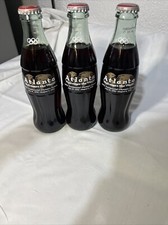 3 X 1996 Atlanta Olympic Games Coca Cola Bottle -8 oz. (sealed) Great To Collect
