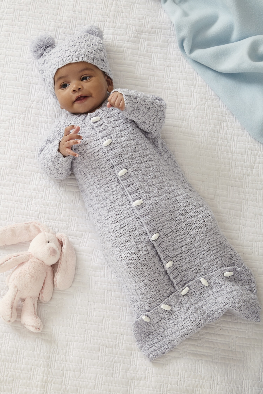 King Cole 6213 Baby Double Knit Pattern Sweater Jacket Sleeping Bag & Hat - Image 5
