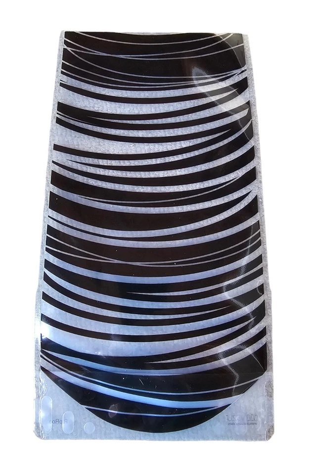 Nuevo florero expandible transparente con líneas negras a través - VAZU brillante  Foto 3 de 3