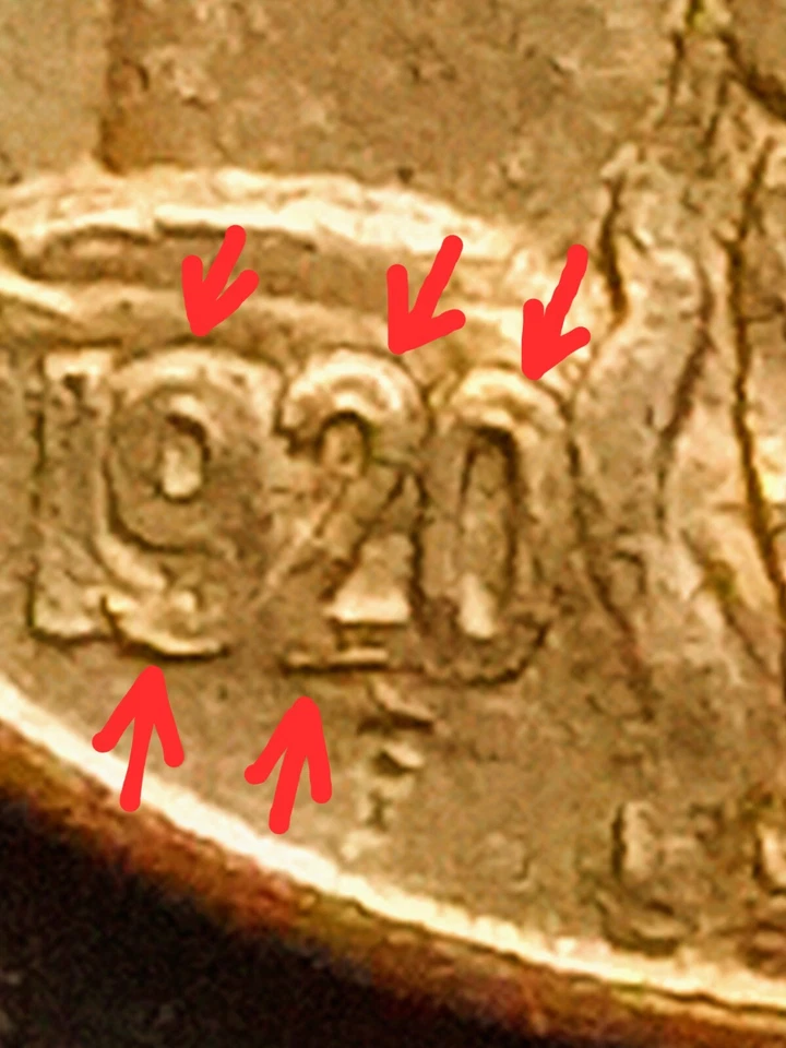 1920-D BUFFALO NICKEL BU DDO date 'STRUCK THRU GREASE' Error variety craziness! - Image 2 of 4