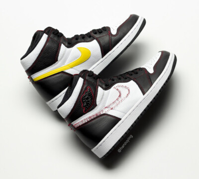 Nike Air Jordan 1 Retro High OG Defiant Black Red Yellow