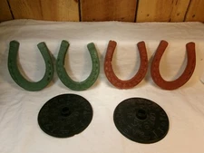 Vintage Plastic Kids Horseshoe Throwing Game ~ Not Complete