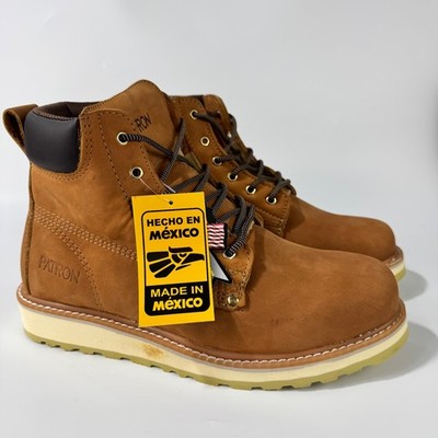 MENS PATRON ANKLE BOOT WITH ROUND & SOFT TOE LACE UP PADDED COLLAR  SIZE 12