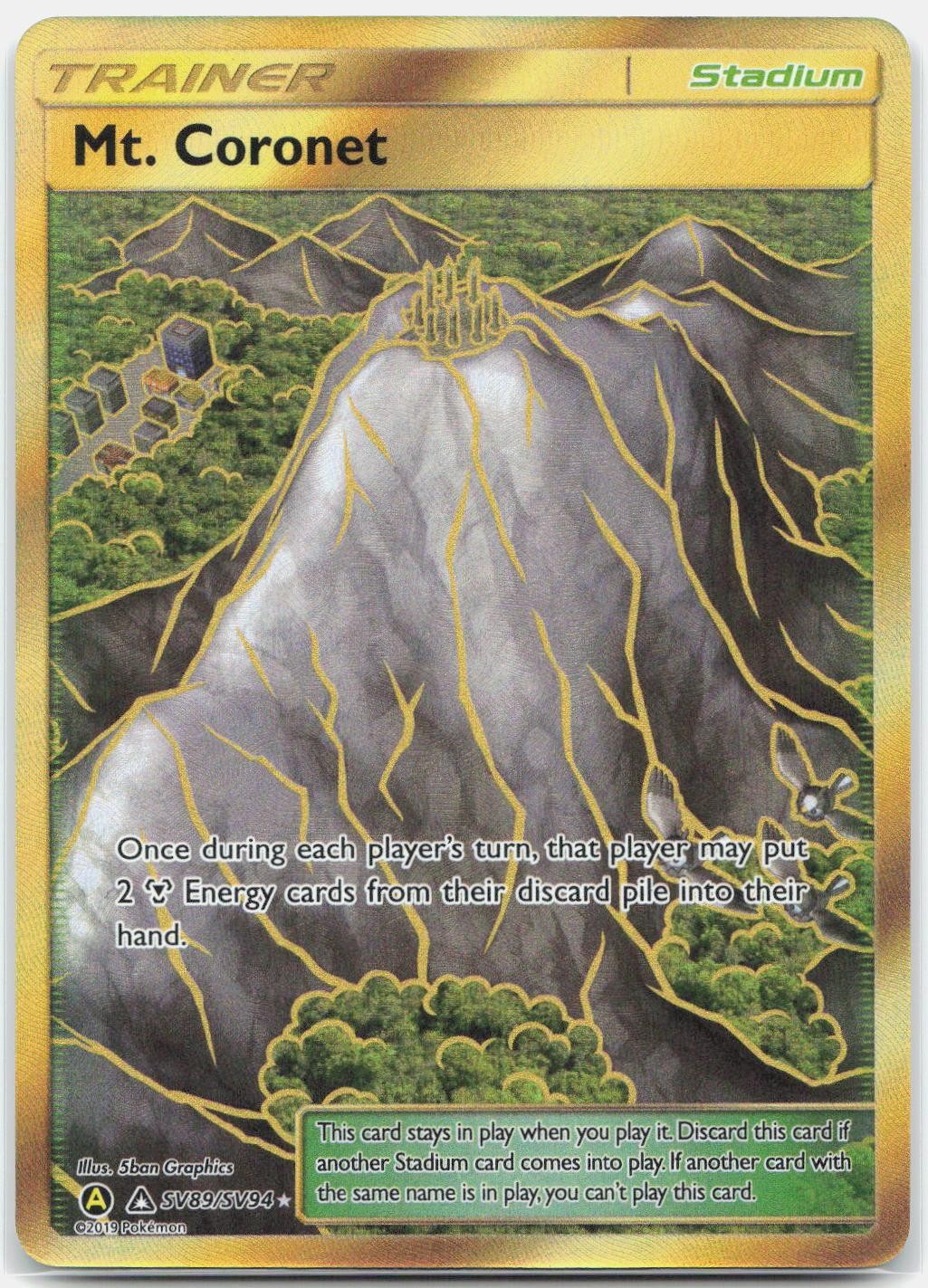 Mt. Coronet SV89/SV94 Secret Rare Hidden Fates Shiny Vault Pokemon Holo NM