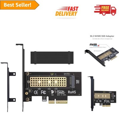 M.2 NVME to PCIe 3.0 x4 Adapter with Aluminum Heatsink - Optimize Your Storage