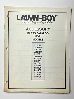 Lawn-Boy Accessory Parts Catalog Manual (Manual #E008116)