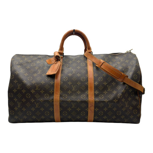 LOUIS VUITTON Keepall Bandoulière 60 Brown Monogram Bag M41412 #OKB9123