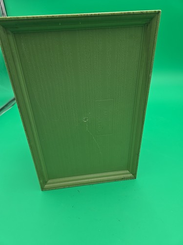 Scatola da cucire vintage anni 60 Max Klein verde plastica finto legno verde avacado MCM box - Foto 8 di 9