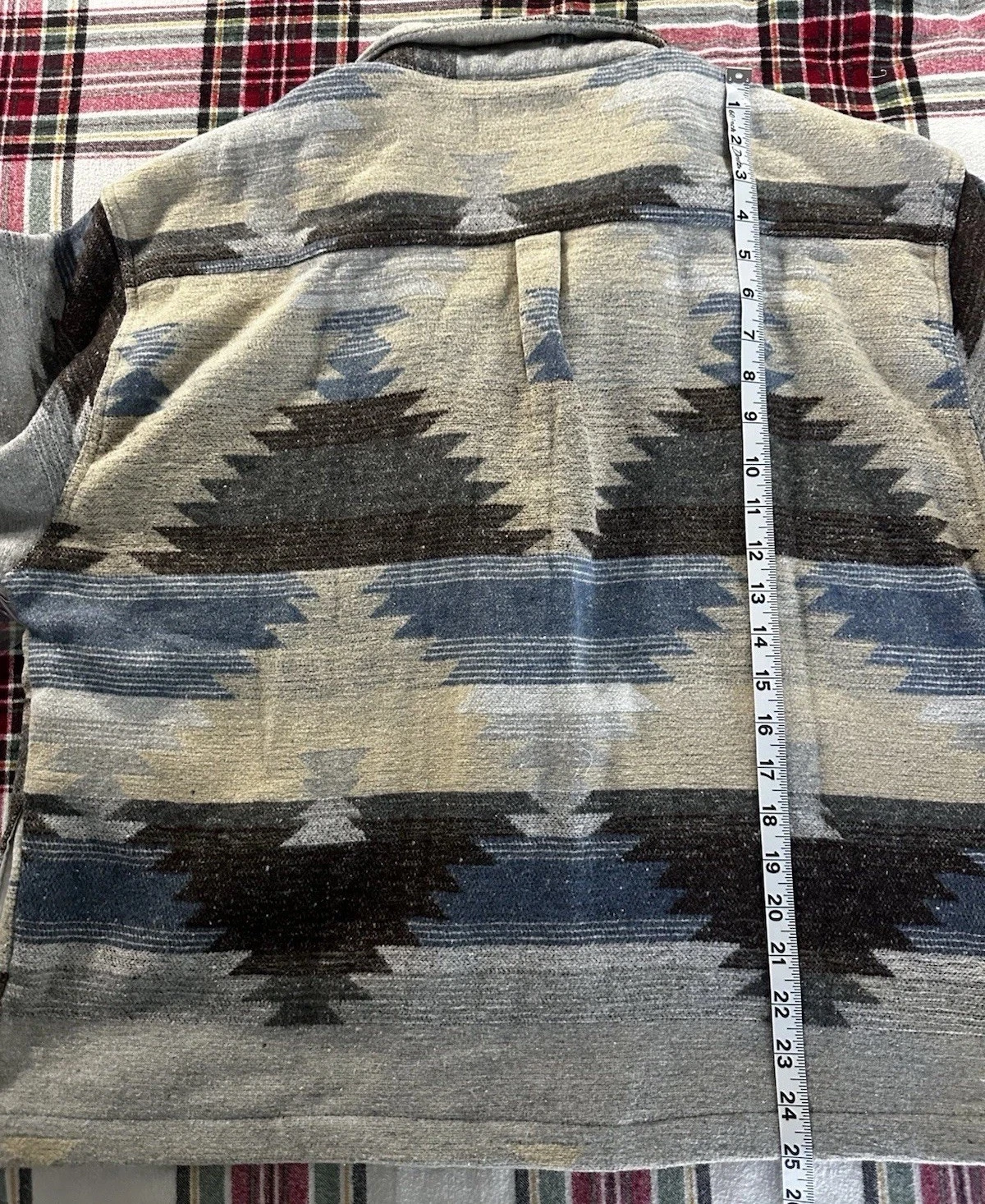 NWT Brooklyn Cloth Men’s Southwestern Aztec Shacket Heavy Flannel Jacket M image 7